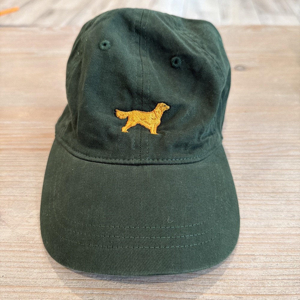 J.Crew Labor Dog Dad Hat Green Cotton Embroidered Baseball Cap NWT